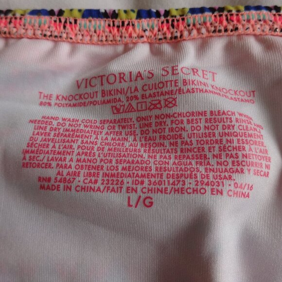 Victoria's Secret Bikini colorful print, top size 36C with push up bottom size L - Picture 4 of 14